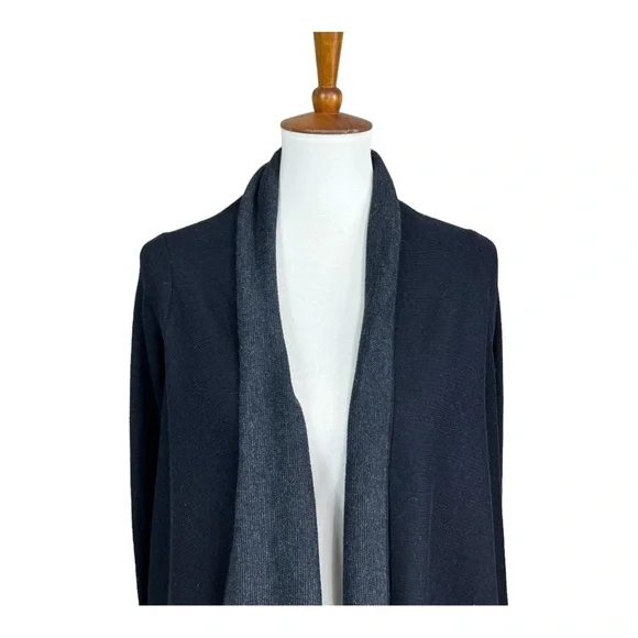 LULULEMON Reversible Waterfall Cardigan in Black/Grey One Size Casual warm wrap - Picture 5 of 11